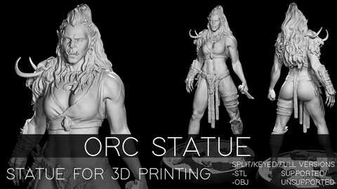 Orc Statue for 3D Printing