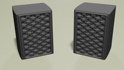 Basic high poly 3D speakers in blender