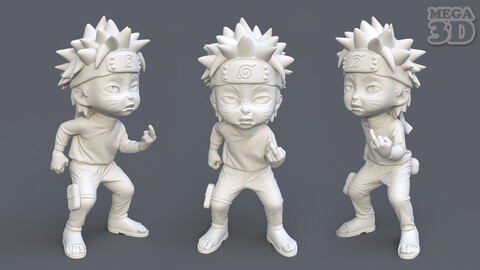Cute Chibi Naruto 02 3D print model
