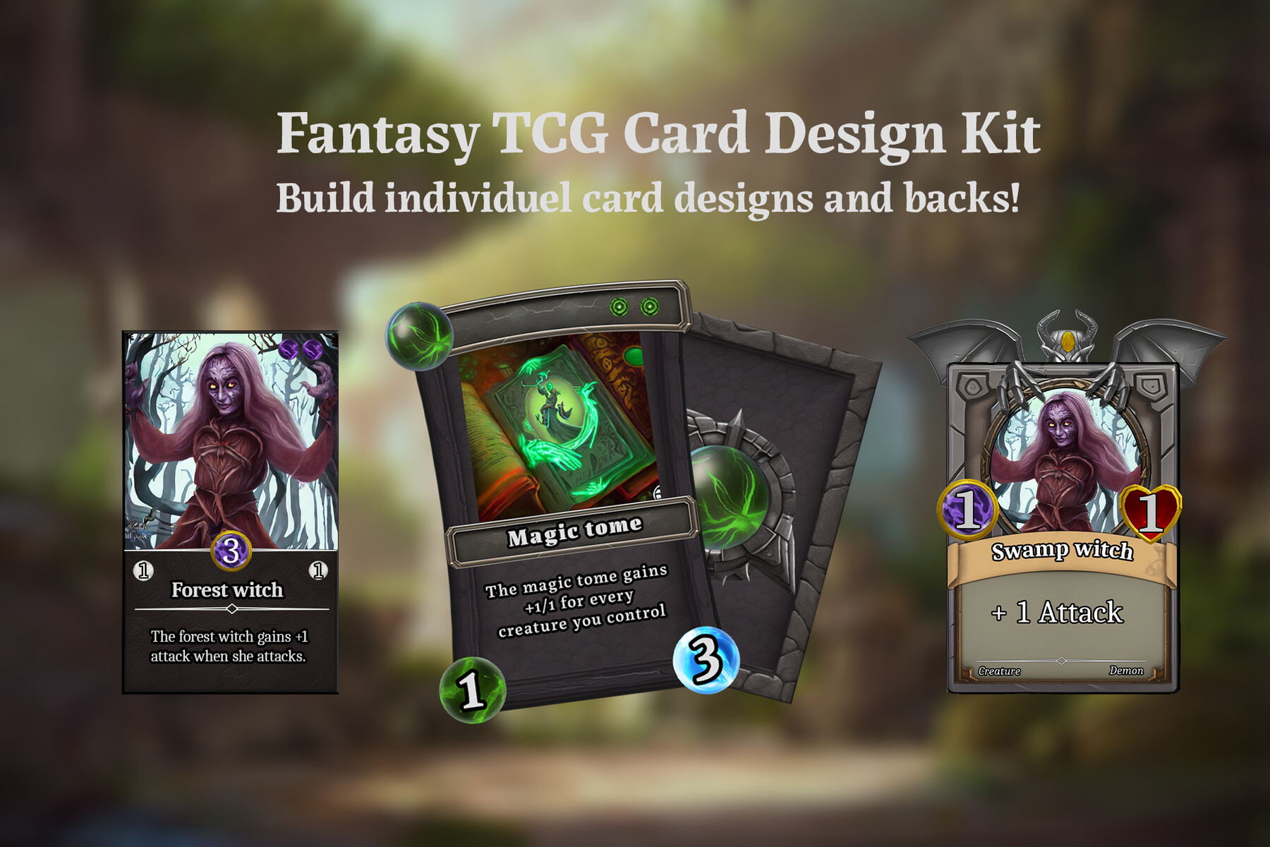 ArtStation Fantasy TCG Card Design Kit Game Assets