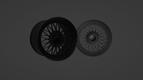 Car tire hub model [free color matching]