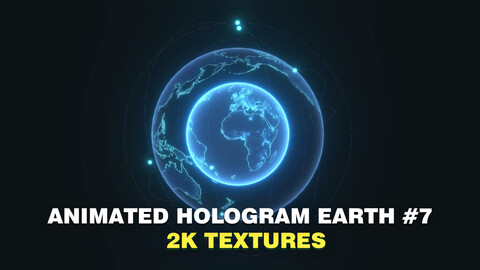 Animated Hologram Planet Earth #7 Sci-Fi 3D Model