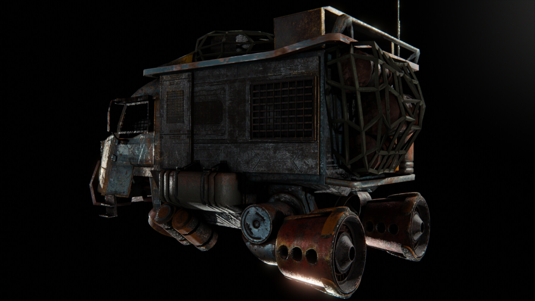 ArtStation - Rust Bucket Spaceship Van | Game Assets