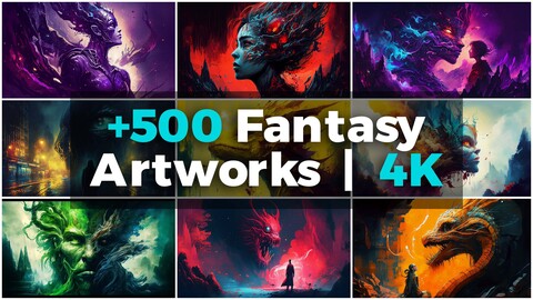 +500 Fantasy artworks (4k)