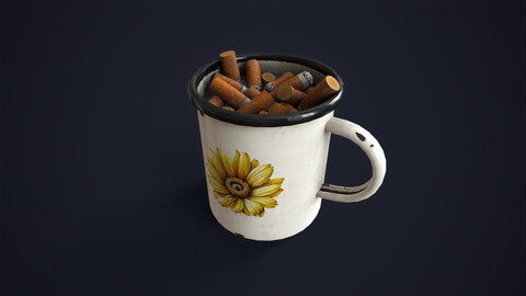 Ashtray in a mug