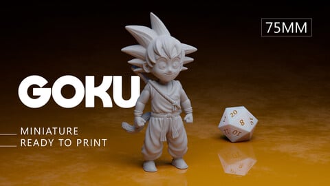 Kid Goku - Dragon Ball - 3D Ready to Print