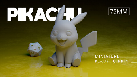 Pikachu - Pokémon - 3D Ready to Print