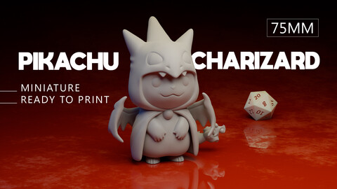 Pikachu as Charizard - Pokémon - 3D Ready to Print