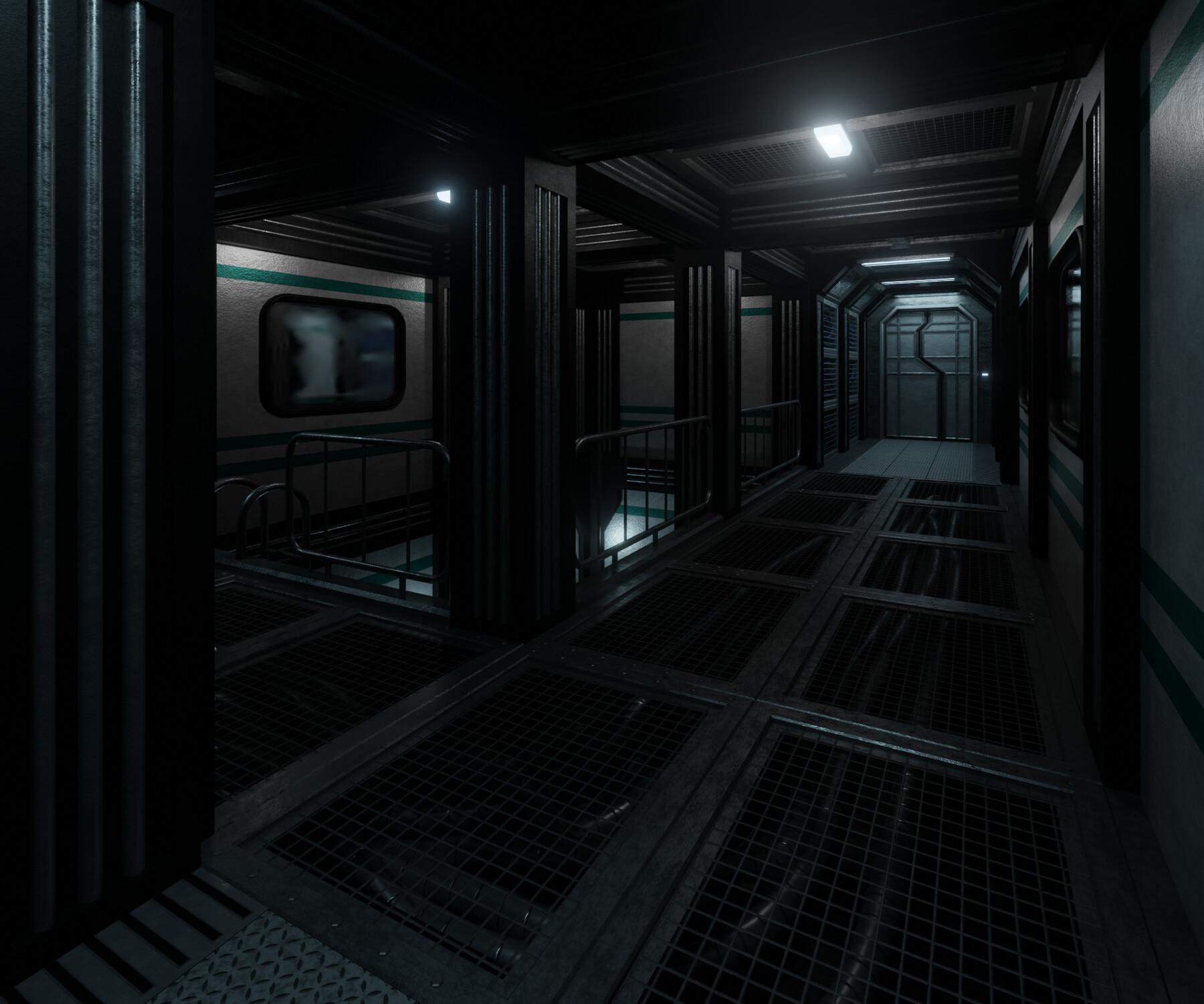 ArtStation - Sci-fi Hallway | Game Assets