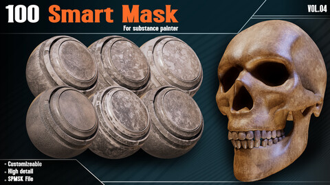 100 Smart Mask For Substance Painter - Vol.04 - (25%-50%OFF)