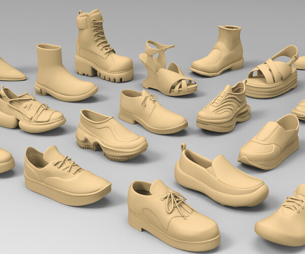 ArtStation - 25 basemesh shoes collection 5 | Resources