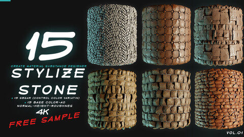 15 MATERIAL STYLIZE STONE  VOL.01