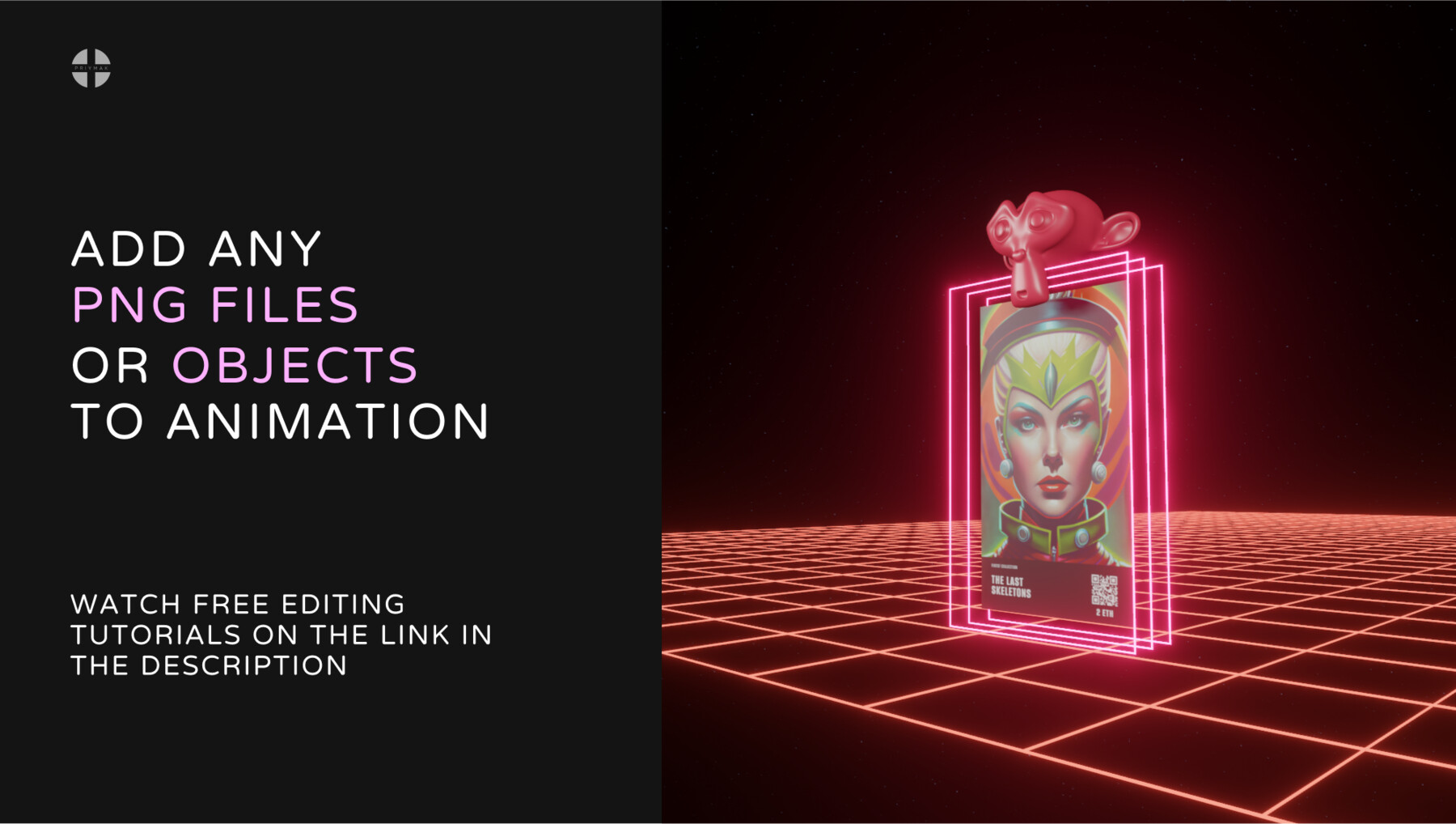 ArtStation Glow frame for AI art Blender template Resources