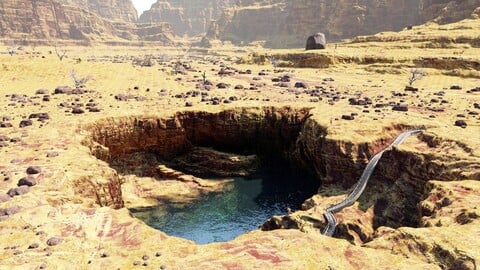The pool in the well -desert-