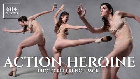 Action Heroine -Photo Reference Pack For Artists 604 JPEGs