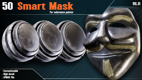 50 Smart Mask For Substance Painter - Vol.01