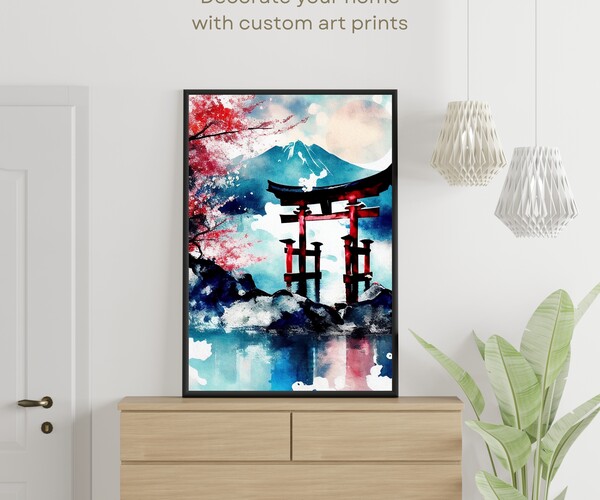 ArtStation Elegant Japan Art,Japan watercolor painting, Art posters