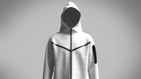 Mens Hoodie-Ash