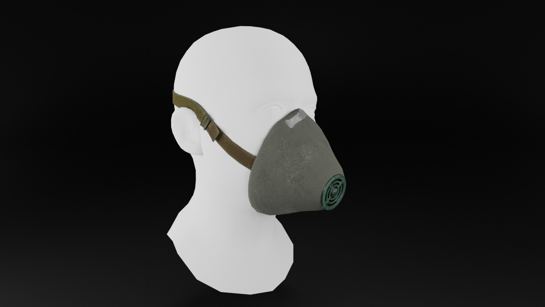 ArtStation Respirator U2KR2 Lowpoly 3D model Game Assets
