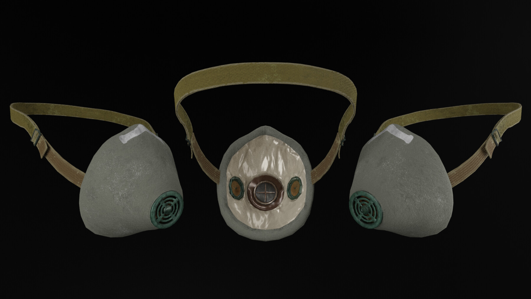 ArtStation Respirator U2KR2 Lowpoly 3D model Game Assets