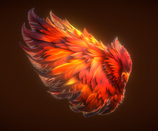 ArtStation - Animated Phoenix Wings Low-poly 3D model | Game Assets