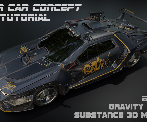 ArtStation - Cyber Car Concept | Tutorials