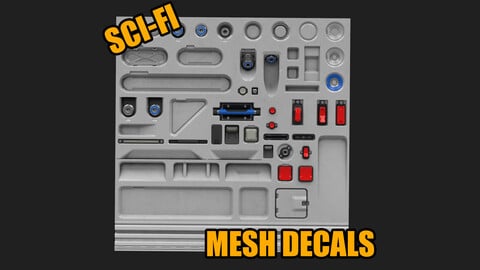 Sci-fi Mesh Decals by Josh Van Zuylen