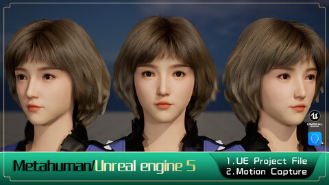 Short haired beauty- Chinese Women--Metahuman/Unreal engine 5