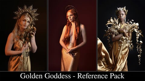 x180 Golden Goddess - Fantasy Model Reference pack.