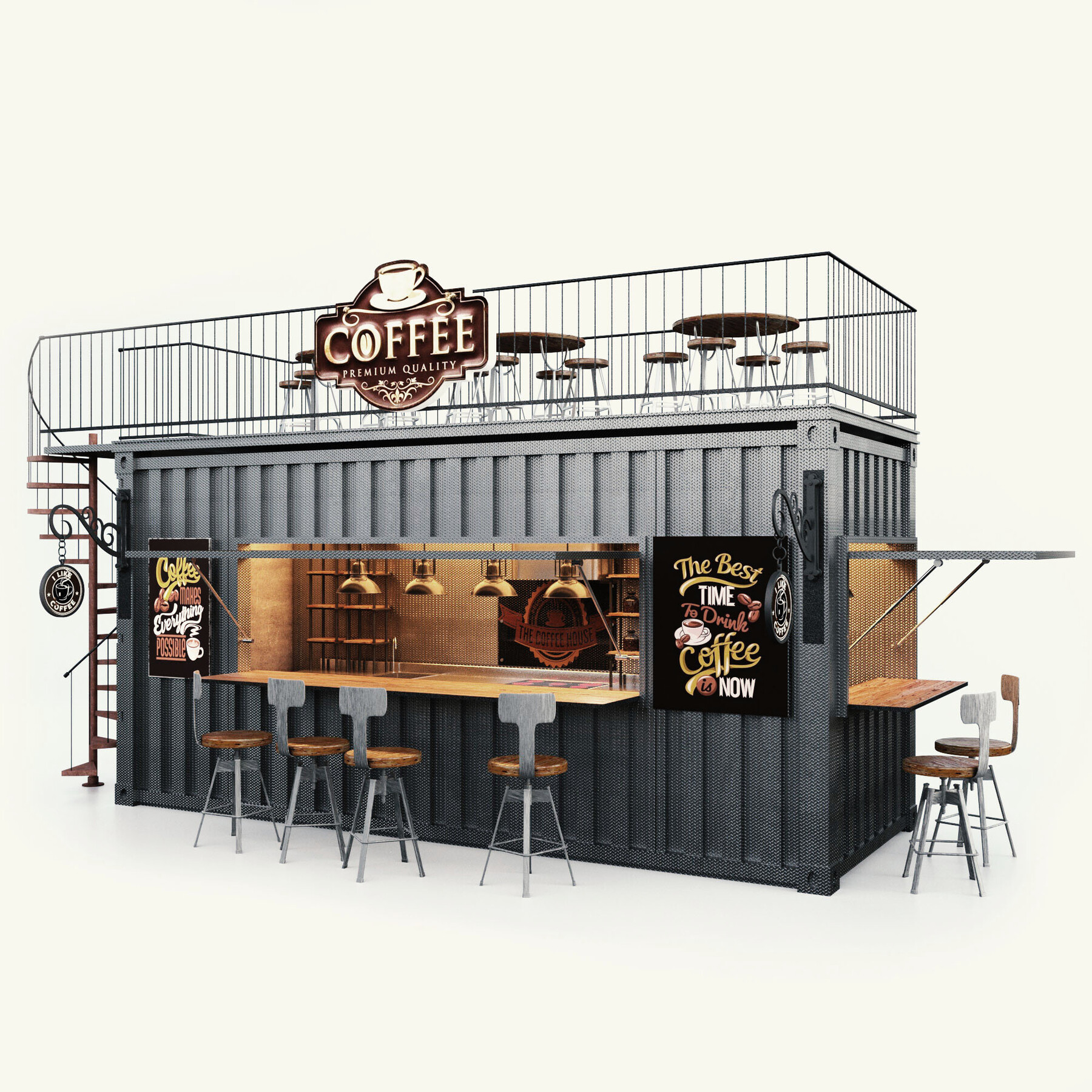 ArtStation - container cafe 150 | Resources