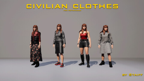 Civilian Clothes for Metahuman Female Character UE5
