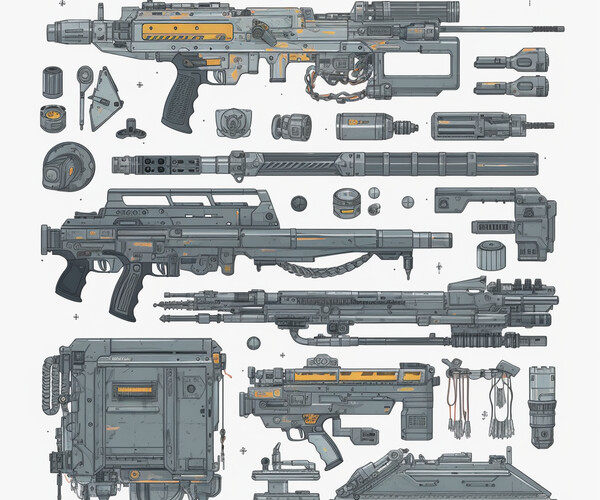 ArtStation - Kitbashes Of Epic Weapons Of Any Kind Prompt - Midjourney ...