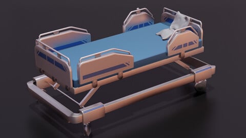 Hospital bed 3d model10
