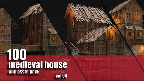 100+medieval house & asset pack vol 04