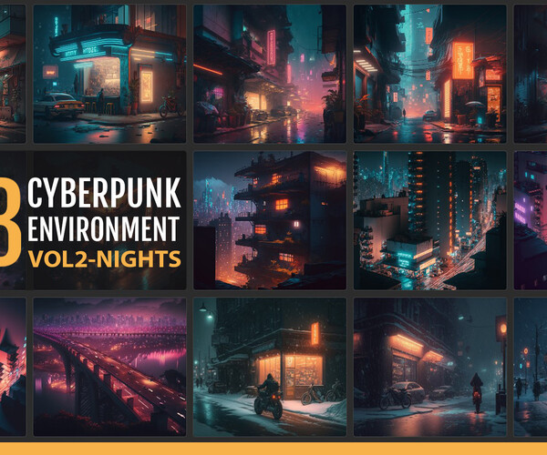 ArtStation - 303 Cyberpunk Environments VOL2 [Nights] | Artworks