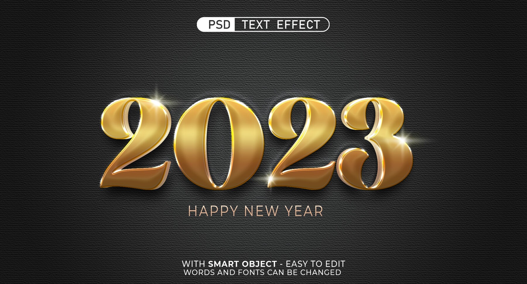 Artstation - 2023 Psd Fully Editable Text Effect. Layer Style Psd 