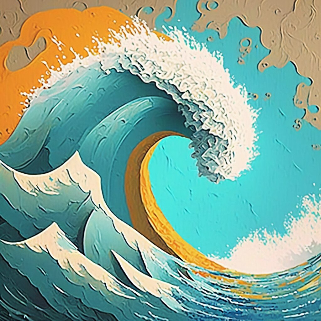 ArtStation - Stylishly Breaking Waves: When Nature's Brushstrokes Meet ...