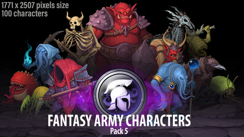 Fantasy Army Characters pack5