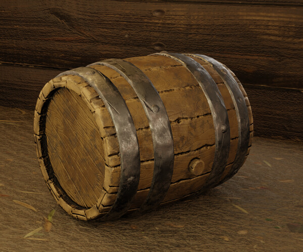 ArtStation - GameReady Wooden Barrel | Game Assets