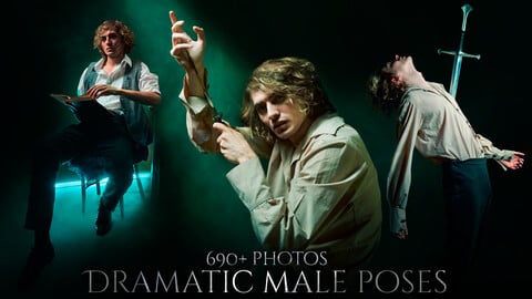 690 Dramatic Male Poses Reference Pictures