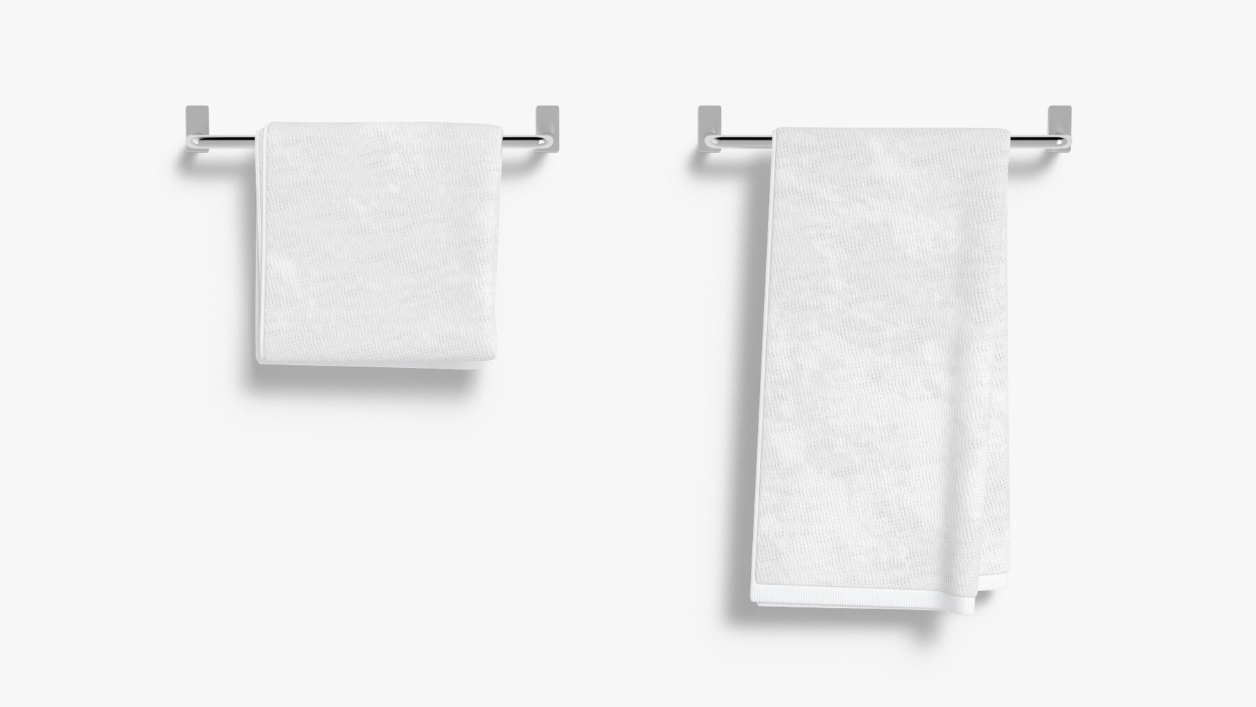 3D White Small and Big Towel Rail - hang bath towels sheet heated