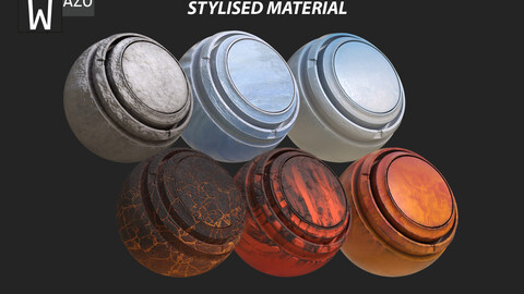 Stylised Ice and Lava material pack: VOL 1