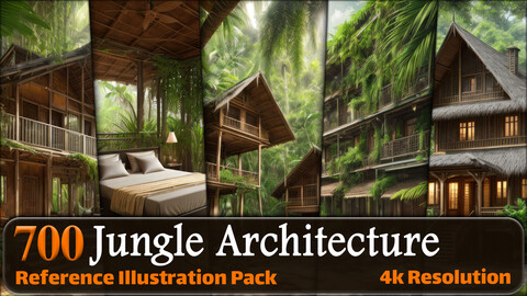 700 Jungle Architecture | City - Interior - Exterior Reference Pack | 4K | v.14