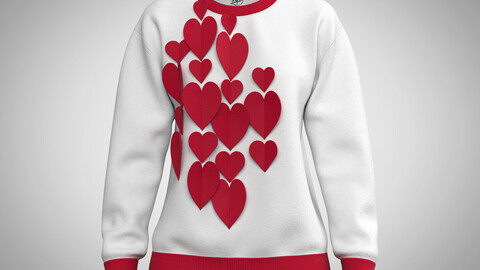 Ladies Heart Sweatshirt