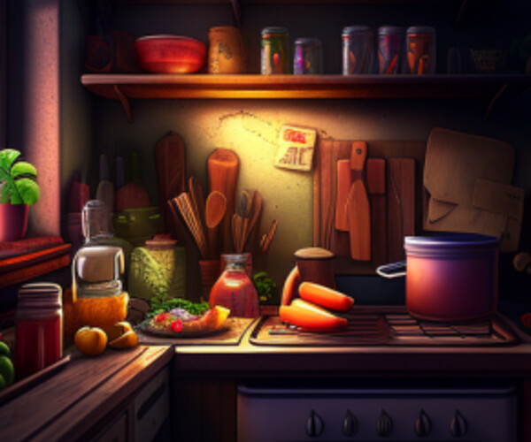 ArtStation - Kitchen Backgrounds | Artworks