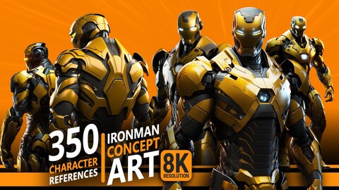 350 Ironman Concept Art - Character References | 8K Resolution