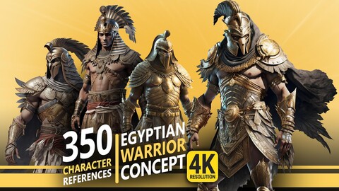 350 Egyptian Warrior Concept - Character references | 4K Resolution