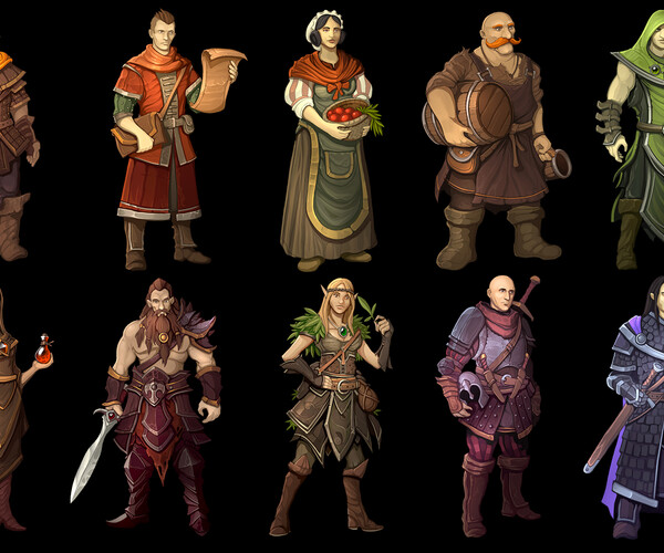 ArtStation - NPC characters | Game Assets