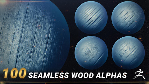100 Seamless Wood Alphas