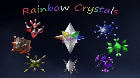 Rainbow Crystals Fantasy Gameasset